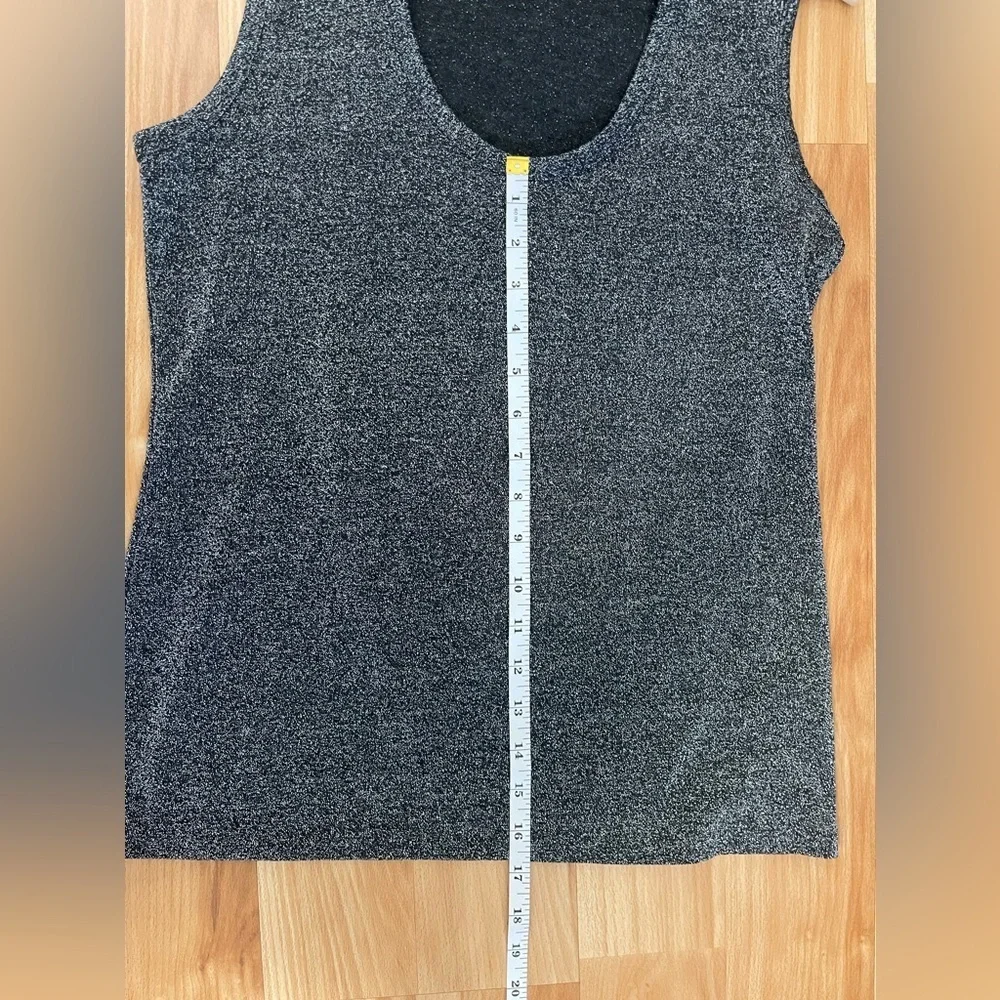 J.Crew Metallic Silver Scoop Neck Tank Top – Shimmery Sparkle, Size Small - Picture 5 of 9